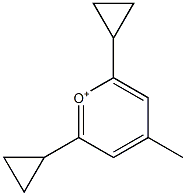 2,6-Dicyclopropyl-4-methylpyrylium Structure