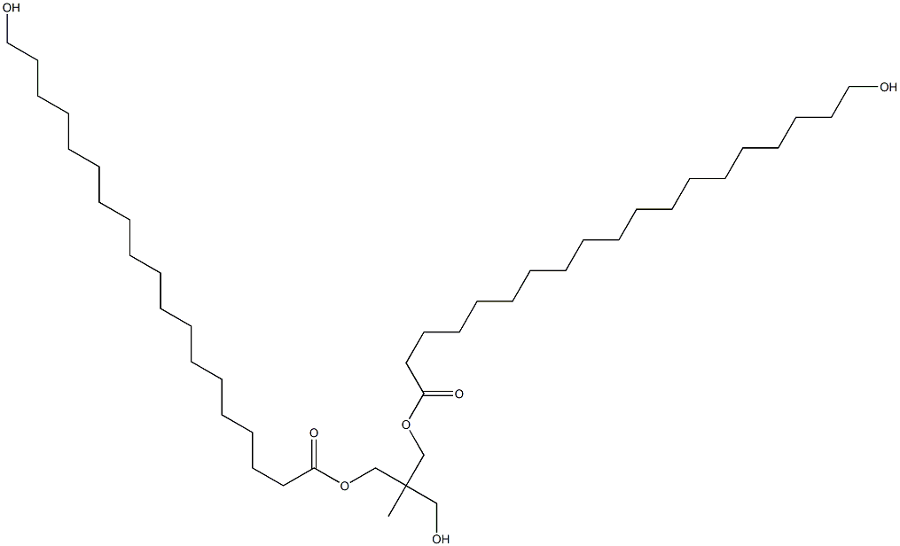 Bis(19-hydroxynonadecanoic acid)2-(hydroxymethyl)-2-methyl-1,3-propanediyl ester Structure