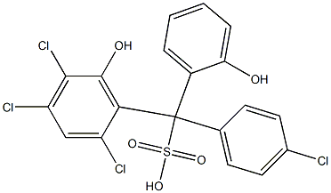 (4-Chlorophenyl)(2,4,5-trichloro-6-hydroxyphenyl)(2-hydroxyphenyl)methanesulfonic acid