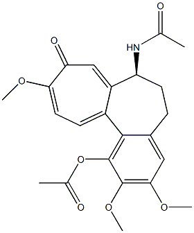 N-[(S)-5,6,7,9-Tetrahydro-1-acetoxy-2,3,10-trimethoxy-9-oxobenzo[a]heptalen-7-yl]acetamide,,结构式