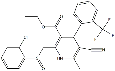 5-Cyano-1,4-dihydro-6-methyl-2-[(2-chlorophenylsulfinyl)methyl]-4-(2-trifluoromethylphenyl)pyridine-3-carboxylic acid ethyl ester