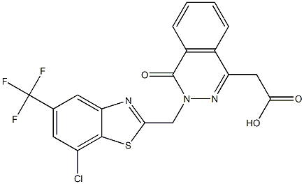 3-[(7-Chloro-5-trifluoromethyl-2-benzothiazolyl)methyl]-3,4-dihydro-4-oxophthalazine-1-acetic acid|