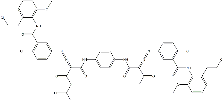 3,3'-[2-(1-Chloroethyl)-1,4-phenylenebis[iminocarbonyl(acetylmethylene)azo]]bis[N-[2-(2-chloroethyl)-6-methoxyphenyl]-6-chlorobenzamide]