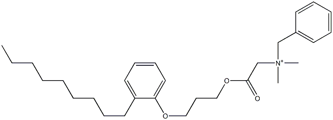 N,N-Dimethyl-N-benzyl-N-[[[3-(2-nonylphenyloxy)propyl]oxycarbonyl]methyl]aminium Structure