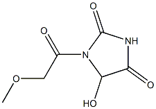 5-Hydroxy-1-(methoxyacetyl)imidazolidine-2,4-dione,,结构式