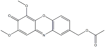 8-(Acetoxymethyl)-2,4-dimethoxy-3H-phenoxazin-3-one 结构式