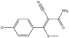2-Cyano-3-methylthio-3-(4-chlorophenyl)acrylamide
