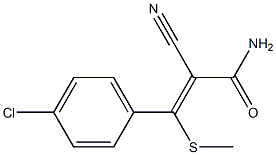 2-Cyano-3-methylthio-3-(4-chlorophenyl)acrylamide 结构式