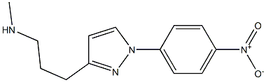 1-(4-Nitrophenyl)-3-[3-(methylamino)propyl]-1H-pyrazole,,结构式