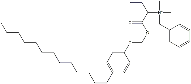 N,N-Dimethyl-N-benzyl-N-[1-[[(4-tridecylphenyloxy)methyl]oxycarbonyl]propyl]aminium Structure