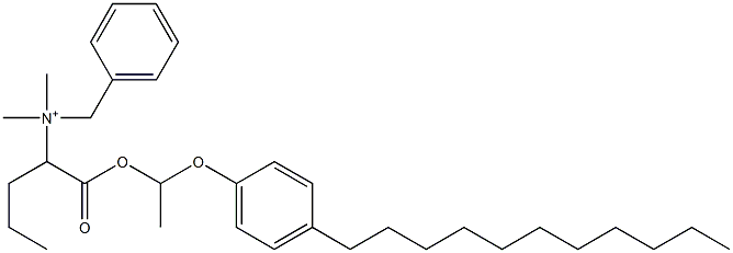 N,N-Dimethyl-N-benzyl-N-[1-[[1-(4-undecylphenyloxy)ethyl]oxycarbonyl]butyl]aminium,,结构式