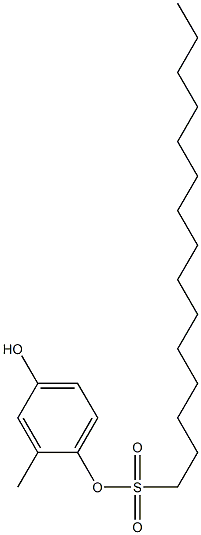 1-Pentadecanesulfonic acid 4-hydroxy-2-methylphenyl ester 结构式