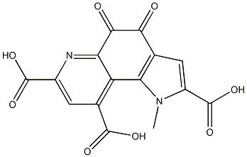 4,5-Dihydro-4,5-dioxo-1-methyl-1H-pyrrolo[2,3-f]quinoline-2,7,9-tricarboxylic acid,,结构式