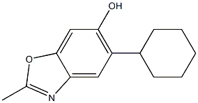 5-Cyclohexyl-6-hydroxy-2-methylbenzoxazole 结构式