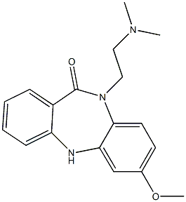 10,11-Dihydro-10-[2-(dimethylamino)ethyl]-7-methoxy-5H-dibenzo[b,e][1,4]diazepin-11-one,,结构式