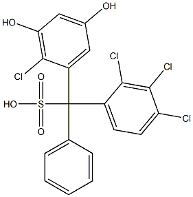 (2-Chloro-3,5-dihydroxyphenyl)(2,3,4-trichlorophenyl)phenylmethanesulfonic acid