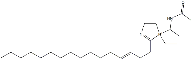 1-[1-(Acetylamino)ethyl]-1-ethyl-2-(3-hexadecenyl)-2-imidazoline-1-ium 结构式