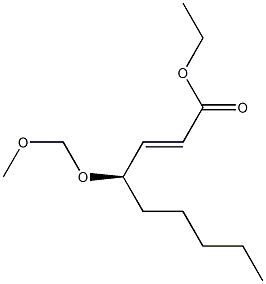 (R)-4-(メトキシメトキシ)-2-ノネン酸エチル 化学構造式