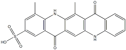 5,7,12,14-Tetrahydro-4,6-dimethyl-7,14-dioxoquino[2,3-b]acridine-2-sulfonic acid Structure