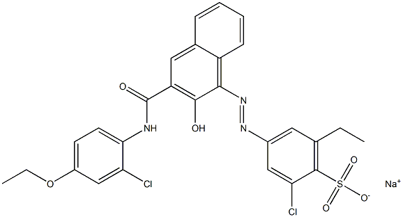  2-Chloro-6-ethyl-4-[[3-[[(2-chloro-4-ethoxyphenyl)amino]carbonyl]-2-hydroxy-1-naphtyl]azo]benzenesulfonic acid sodium salt