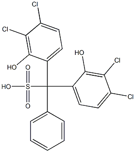 Bis(3,4-dichloro-2-hydroxyphenyl)phenylmethanesulfonic acid|