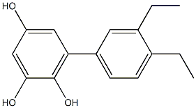 6-(3,4-Diethylphenyl)benzene-1,2,4-triol,,结构式