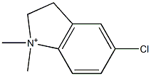 1,1-Dimethyl-5-chloro-2,3-dihydro-1H-indolium,,结构式