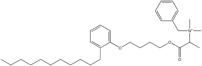 N,N-Dimethyl-N-benzyl-N-[1-[[4-(2-undecylphenyloxy)butyl]oxycarbonyl]ethyl]aminium Structure