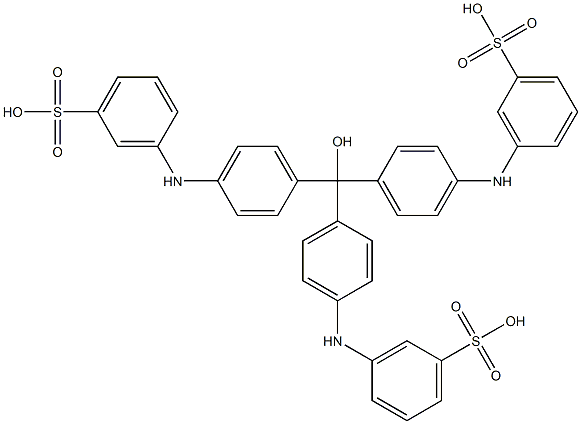 3,3',3''-[Hydroxymethanetriyltris(4,1-phenyleneimino)]tris(benzenesulfonic acid),,结构式