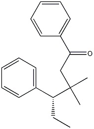 [S,(+)]-3,3-Dimethyl-1,4-diphenyl-1-hexanone Structure