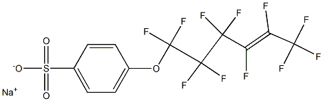 4-[(Undecafluoro-4-hexenyl)oxy]benzenesulfonic acid sodium salt Structure
