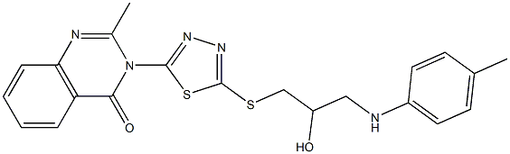  2-Methyl-3-[5-[[3-(4-methylanilino)-2-hydroxypropyl]thio]-1,3,4-thiadiazol-2-yl]quinazolin-4(3H)-one