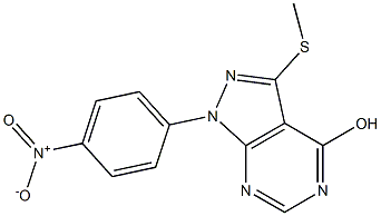 3-Methylthio-1-(4-nitrophenyl)-1H-pyrazolo[3,4-d]pyrimidin-4-ol Structure