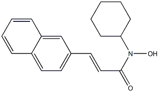 (E)-3-(2-Naphthalenyl)-N-cyclohexyl-2-propenehydroxamic acid Struktur