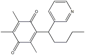 2-[1-(3-Pyridinyl)pentyl]-3,5,6-trimethyl-p-benzoquinone