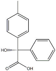 [S,(-)]-フェニル(p-メチルフェニル)グリコール酸 化学構造式