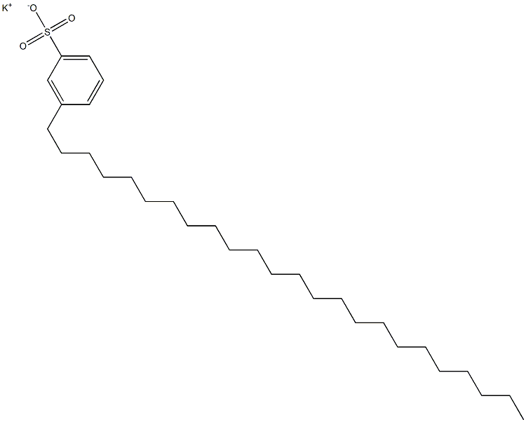 3-Tetracosylbenzenesulfonic acid potassium salt Structure