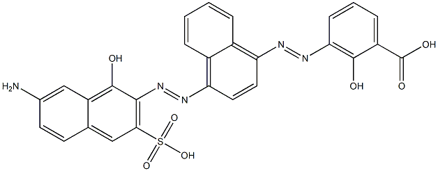 3-[4-(7-Amino-3-sulfo-1-hydroxy-2-naphthalenylazo)-1-naphthalenylazo]-2-hydroxybenzoic acid,,结构式