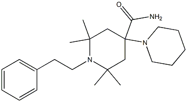 1-Phenethyl-4-(1-piperidyl)-2,2,6,6-tetramethyl-4-piperidinecarboxamide Structure