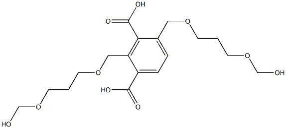 2,4-Bis(7-hydroxy-2,6-dioxaheptan-1-yl)isophthalic acid Struktur