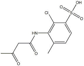 3-(Acetoacetylamino)-2-chloro-4-methylbenzenesulfonic acid 结构式