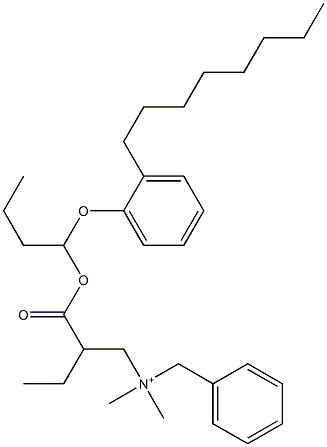 N,N-Dimethyl-N-benzyl-N-[2-[[1-(2-octylphenyloxy)butyl]oxycarbonyl]butyl]aminium|