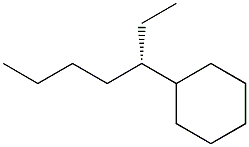 [S,(-)]-3-Cyclohexylheptane Struktur