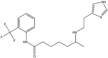 6-[2-(1H-Imidazol-4-yl)ethylamino]-N-[2-(trifluoromethyl)phenyl]heptanamide Structure