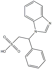 1-(1H-ベンゾイミダゾール-1-イル)-1-フェニルエタン-2-スルホン酸 化学構造式