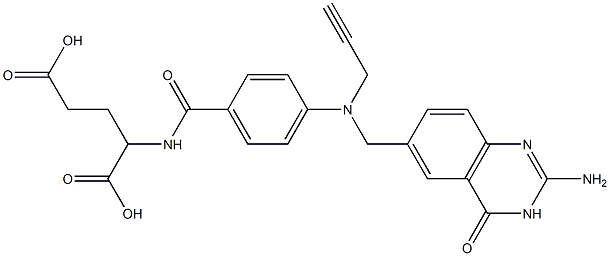 2-[4-[N-[(2-Amino-3,4-dihydro-4-oxoquinazolin)-6-ylmethyl]-N-(2-propynyl)amino]benzoylamino]glutaric acid