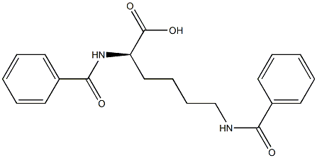 (R)-2,6-Bis(benzoylamino)hexanoic acid Structure