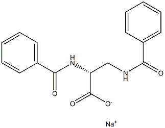 (+)-N-Benzoyl-3-(benzoylamino)-D-alanine sodium salt Structure