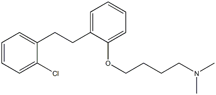 4-[2-[2-(2-Chlorophenyl)ethyl]phenoxy]-N,N-dimethylbutan-1-amine 结构式