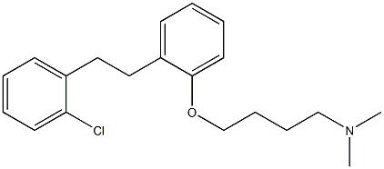 4-[2-[2-(2-クロロフェニル)エチル]フェノキシ]-N,N-ジメチルブタン-1-アミン 化学構造式